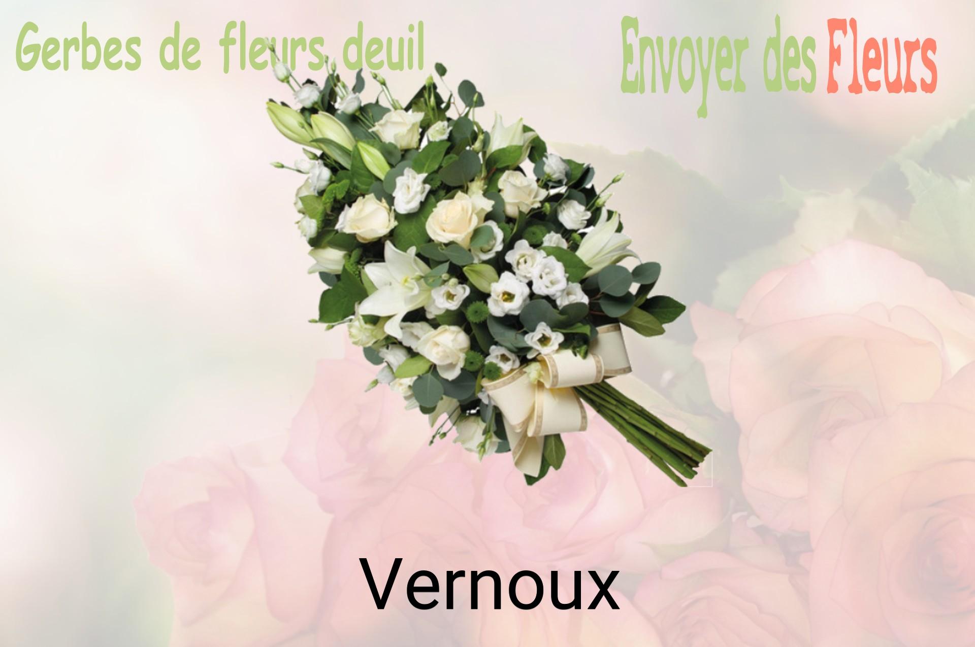 Gerbe de fleurs de deuil livrée à Vernoux